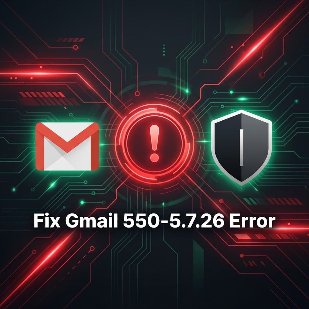 Solved: How to Fix Gmail Error 550 5.7.26 'This mail is unauthenticated'